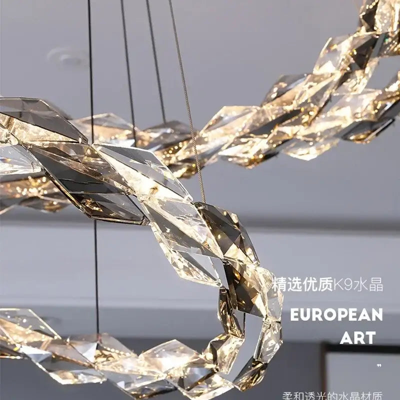 Chrome Dimmable Crystal Chandelier