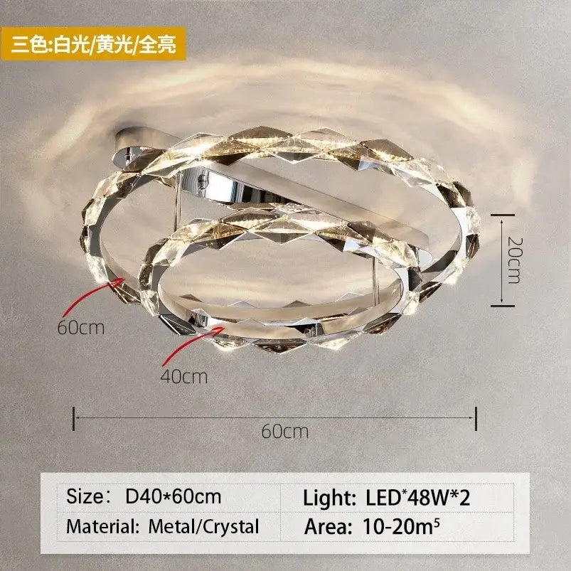 Chrome Dimmable Crystal Chandelier