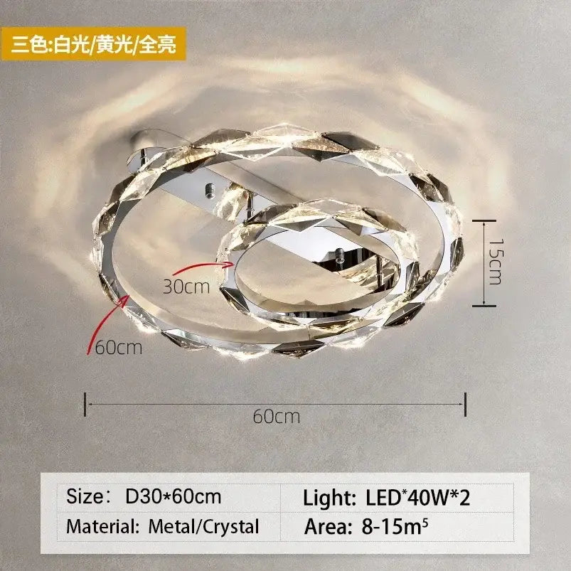 Chrome Dimmable Crystal Chandelier