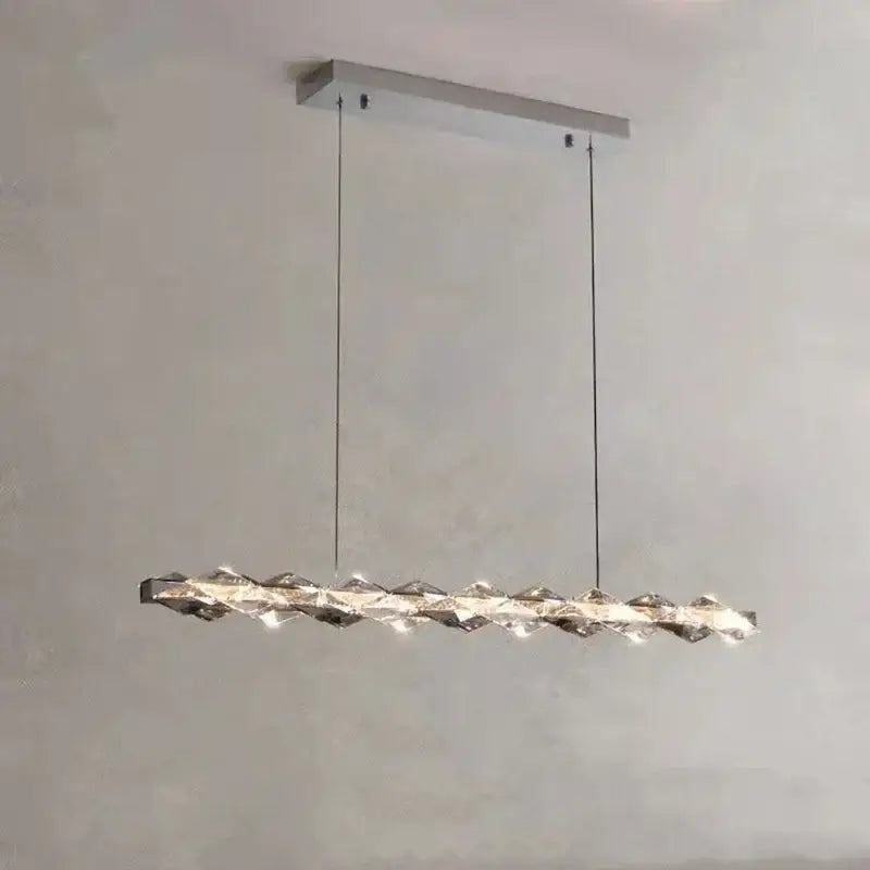 Chrome Dimmable Crystal Chandelier