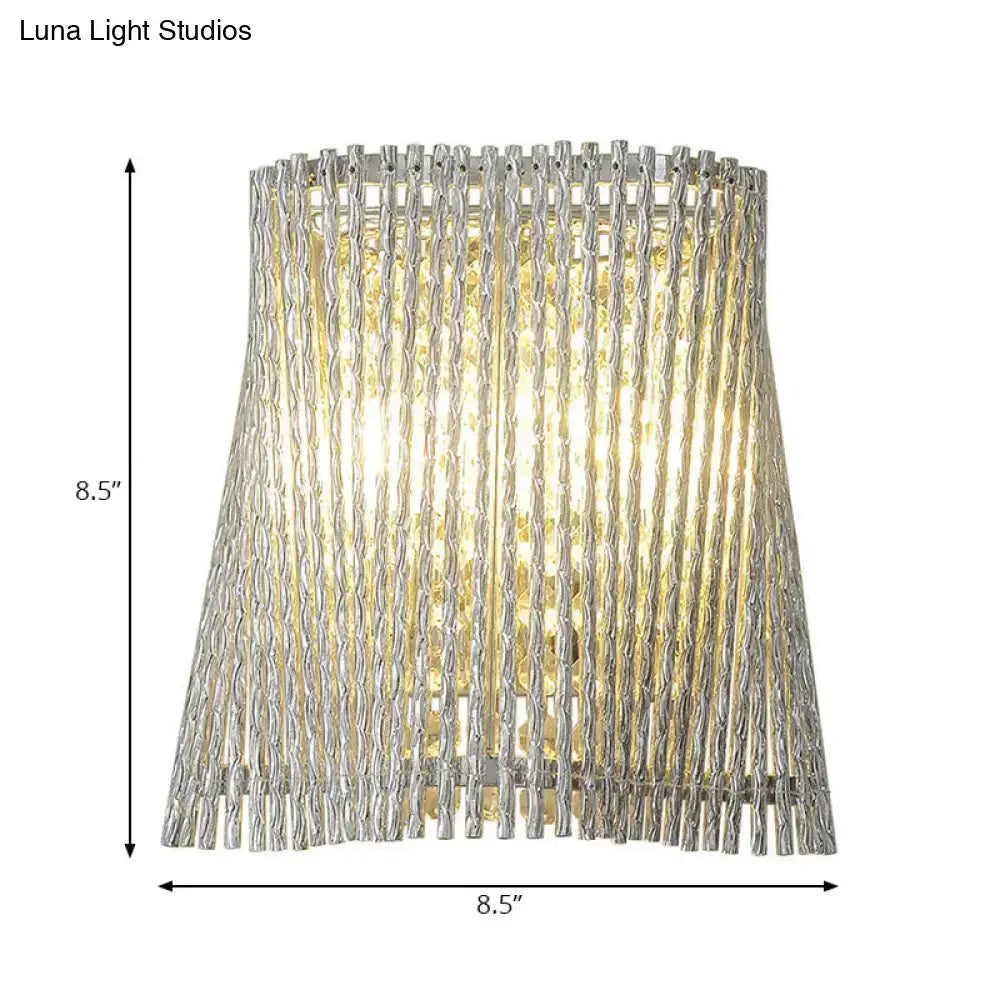 Beaded Chrome Crystal Sconce