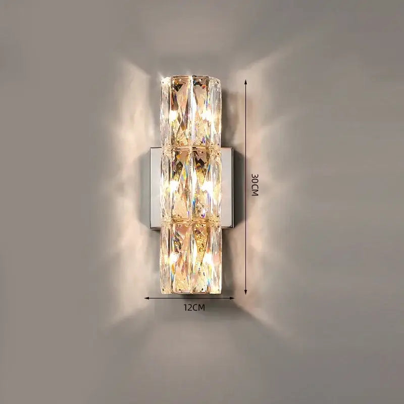 Chrome Crystal Wall Sconce Nordic 100cm