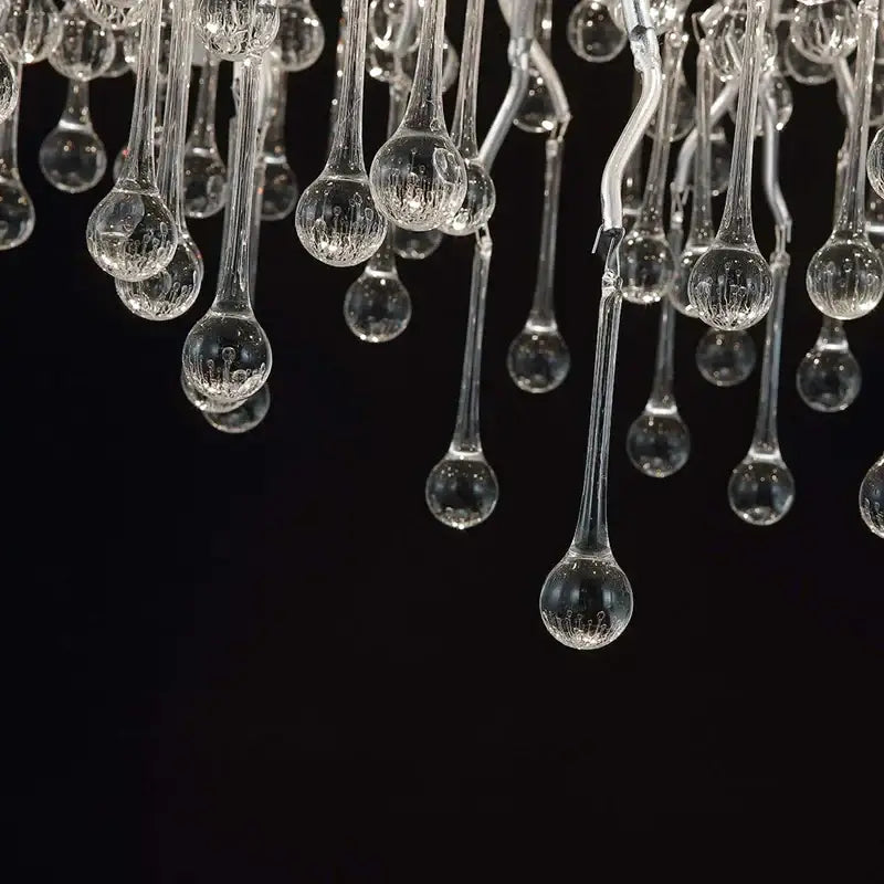 Chrome Water Drop Chandelier Branch Design 120cm