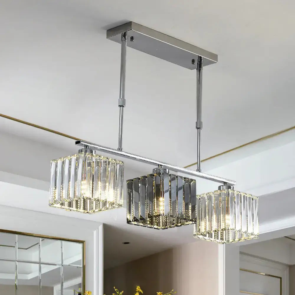 Chrome Cube Pendant Light