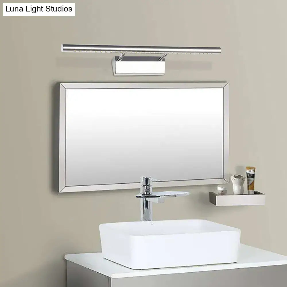 Chrome Cylinder 16-Inch Vanity Light