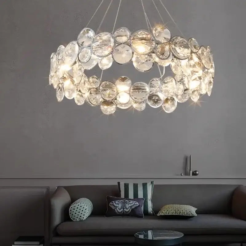 Chrome LED Crystal Chandelier