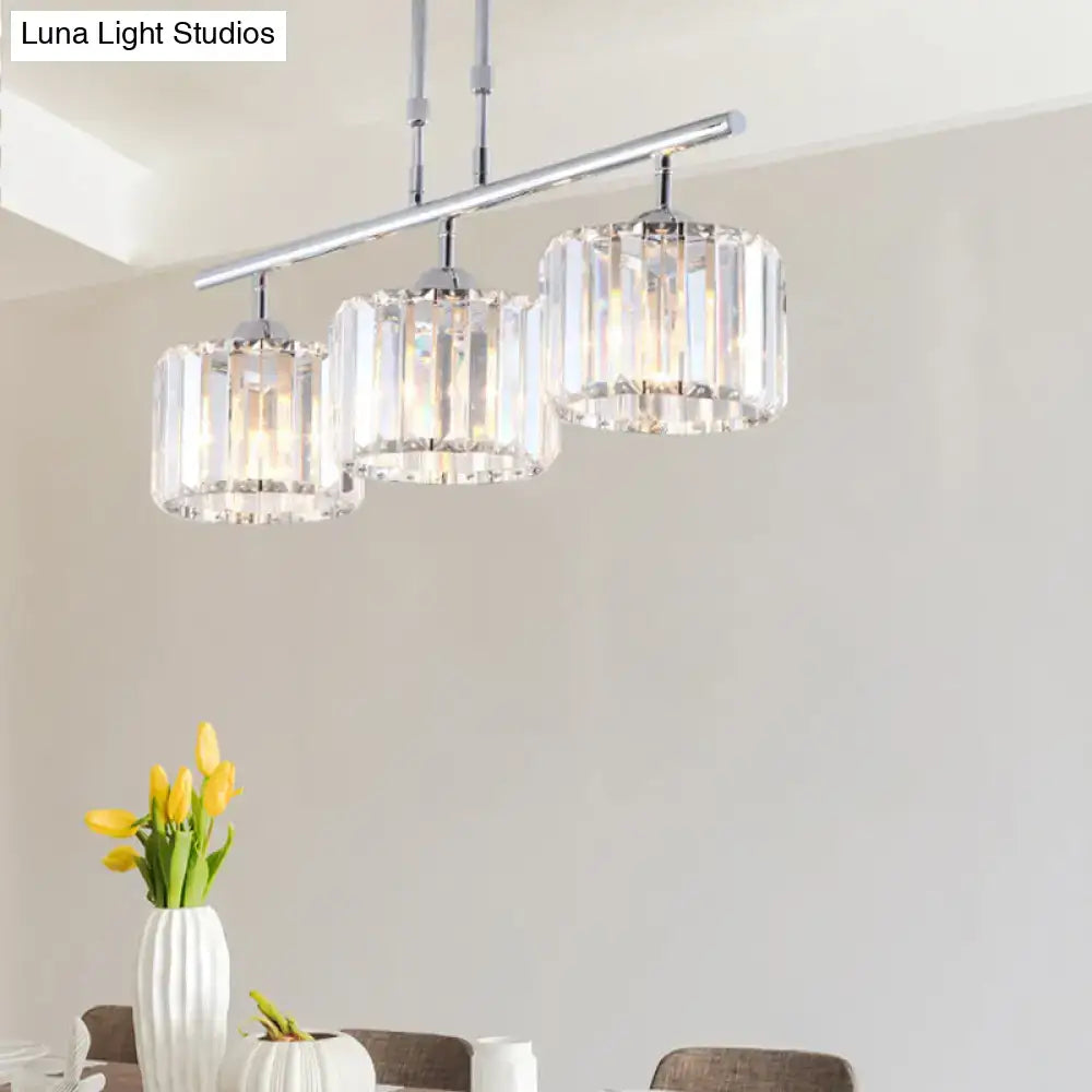 Chrome Crystal Bedroom Pendant
