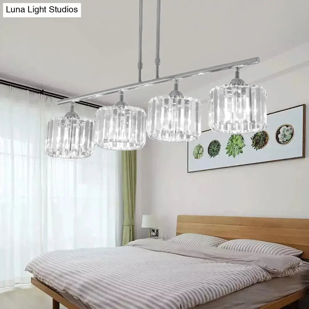 Chrome Crystal Bedroom Pendant