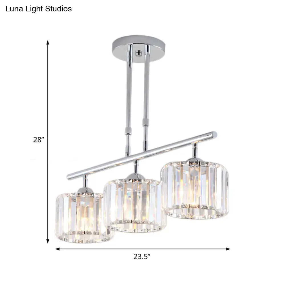 Chrome Crystal Bedroom Pendant
