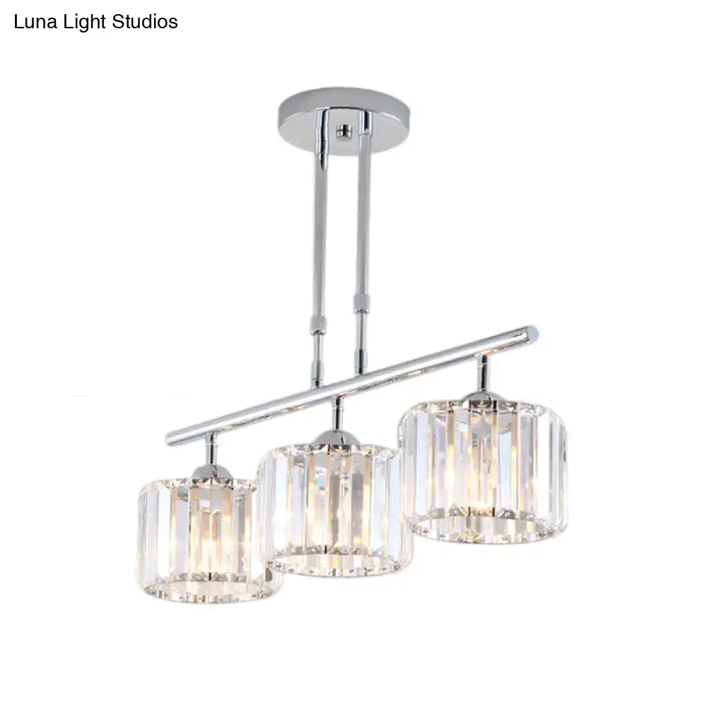 Chrome Crystal Bedroom Pendant