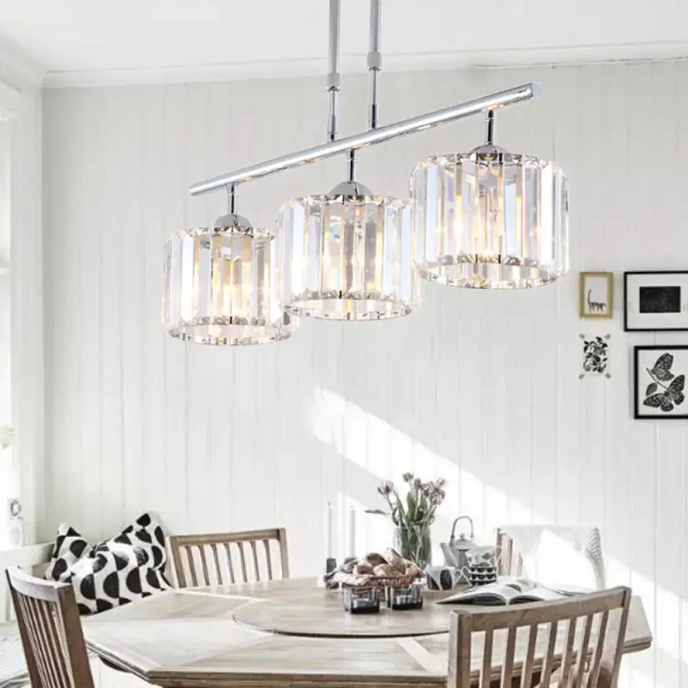 Chrome Crystal Bedroom Pendant