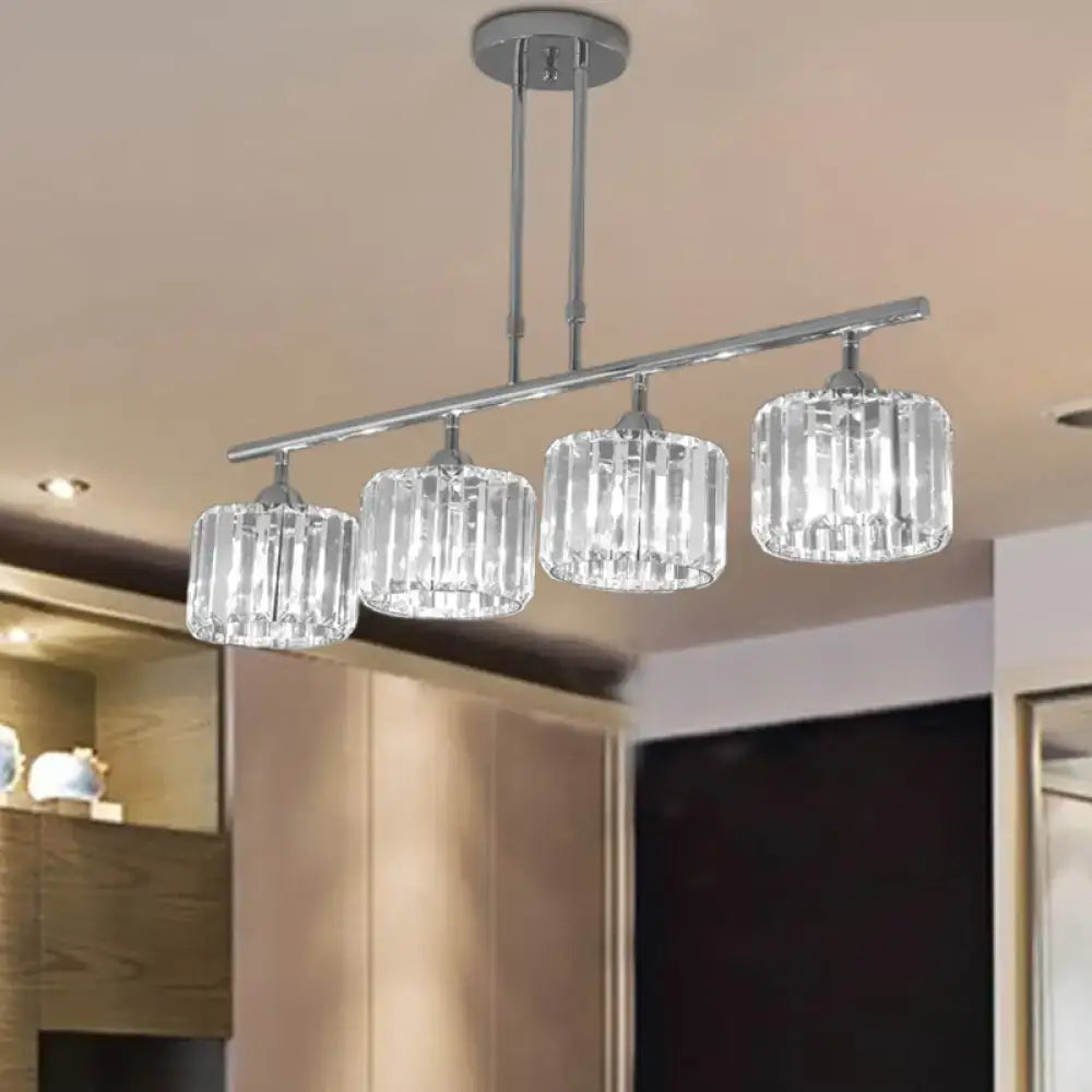Chrome Crystal Bedroom Pendant