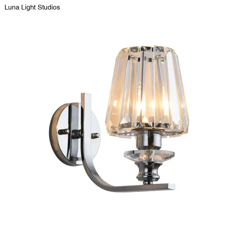 Chrome Crystal Living Room Wall Sconce