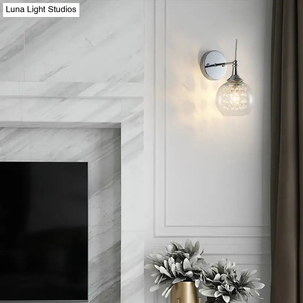 Chrome Crystal Glass Lamp Inner Strand Compact