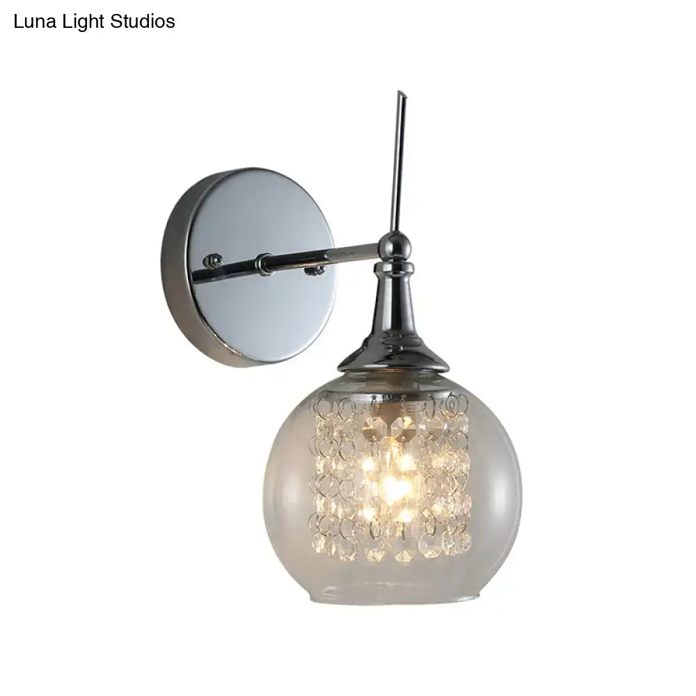 Chrome Crystal Glass Lamp Inner Strand Compact