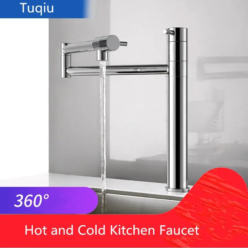 Chrome Foldable Kitchen Faucet