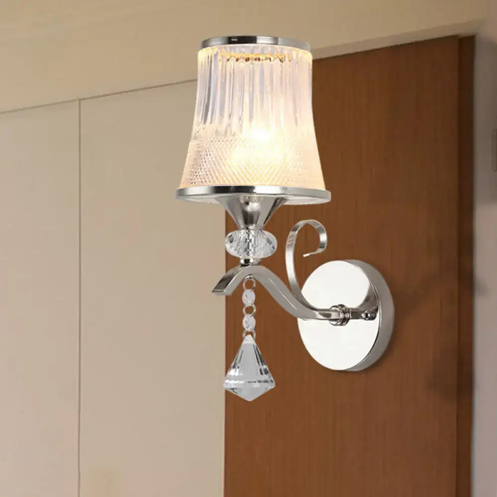 Chrome Frosted Wall Light