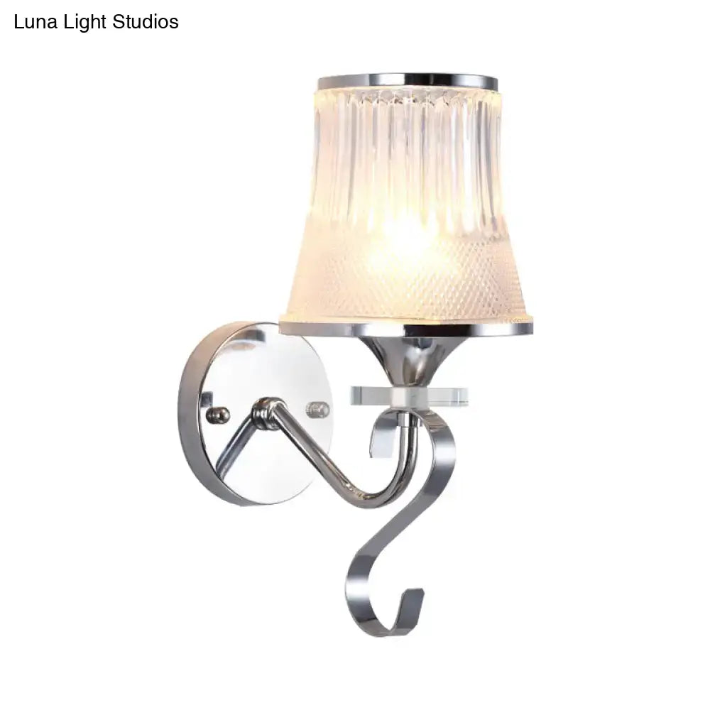 Chrome Frosted Wall Light