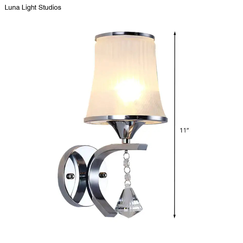 Chrome Frosted Wall Light