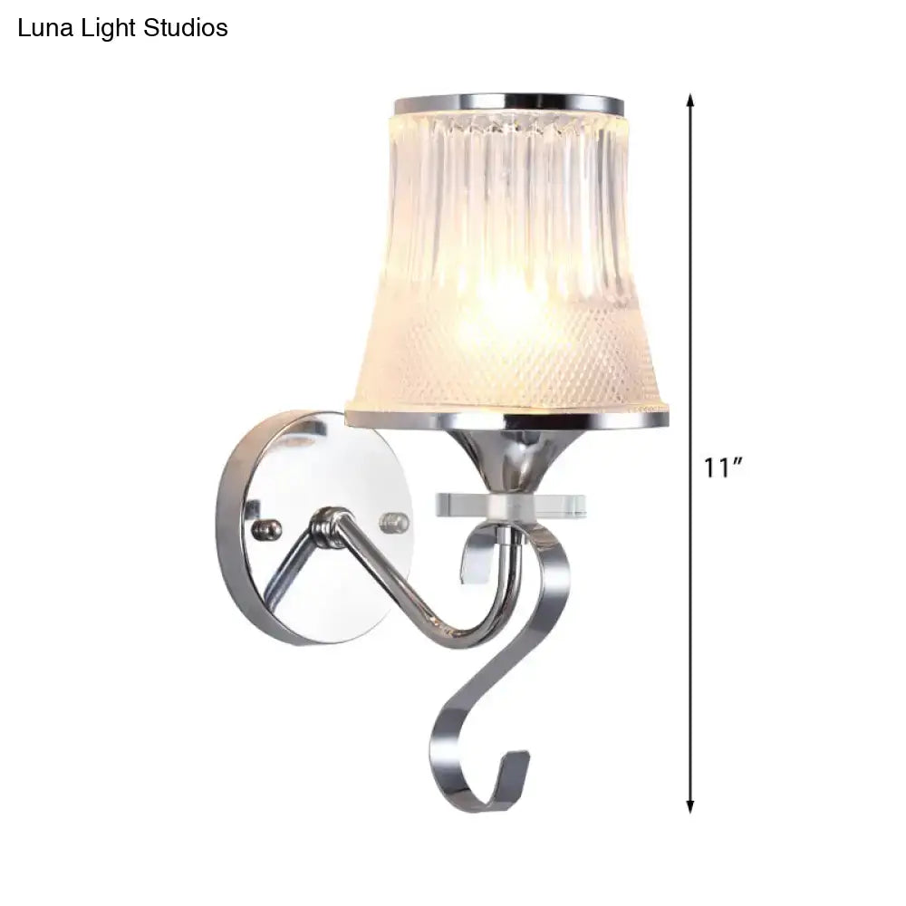 Chrome Frosted Wall Light