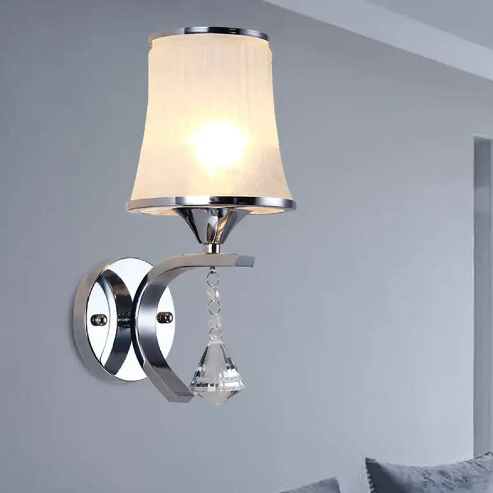 Chrome Frosted Wall Light