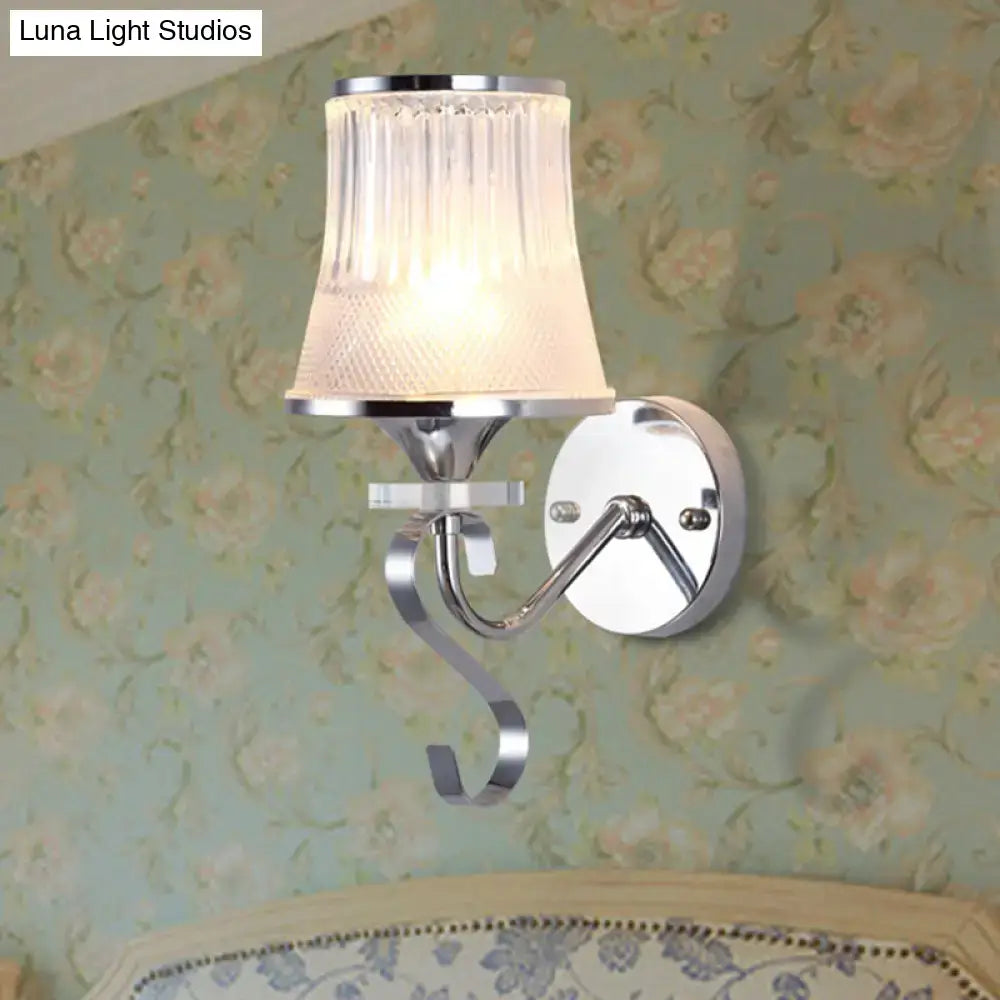 Chrome Frosted Wall Light