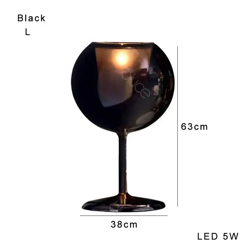 Gold Glass Table Lamp with Clear Glass Body