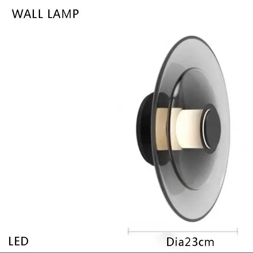 Gold Glass Table Lamp with Clear Glass Body