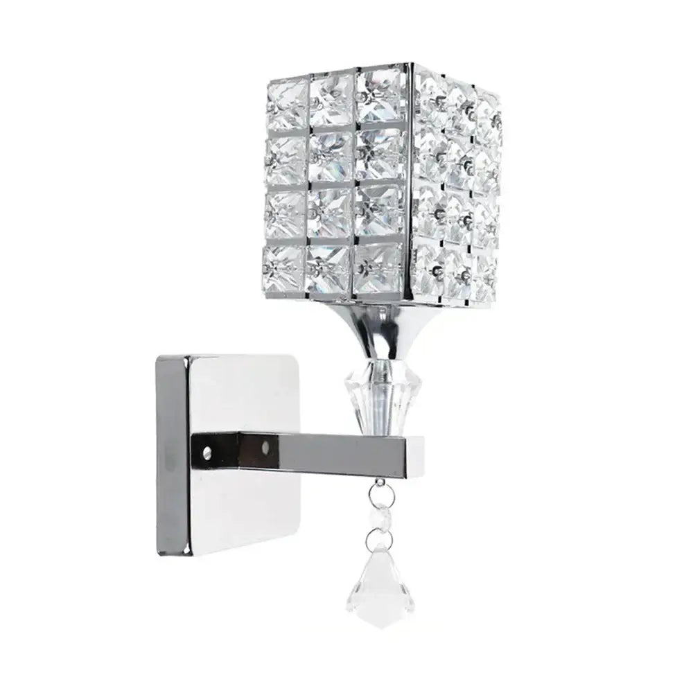 Silver Crystal Wall Light