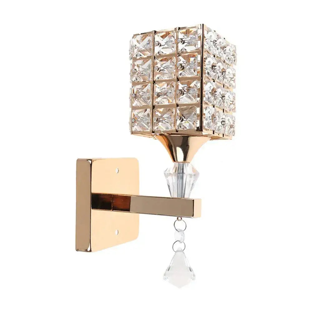 Silver Crystal Wall Light