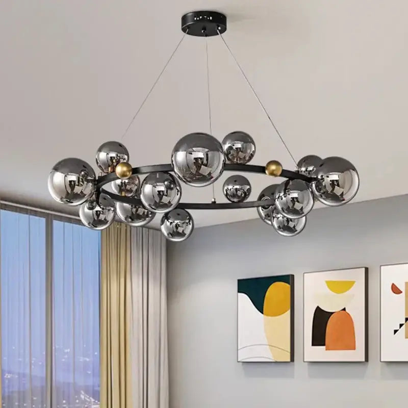 Chrome Crystal Chandelier Light App-Dimmable