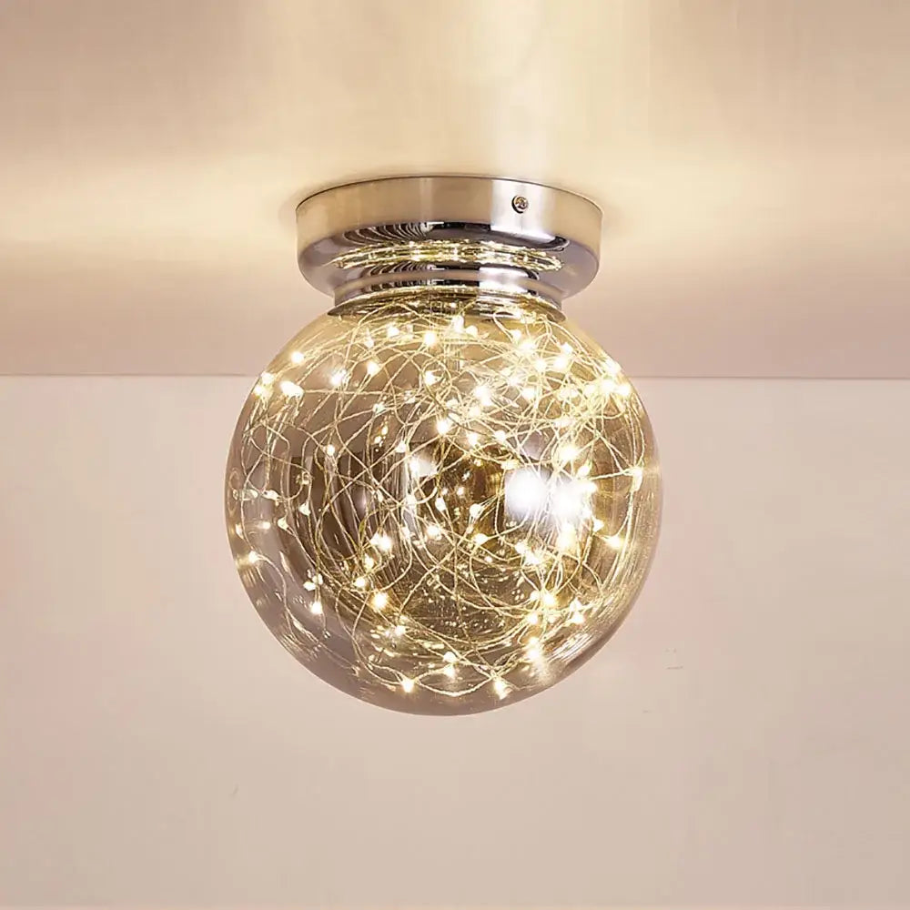 Chrome Gypsophila Ceiling Light