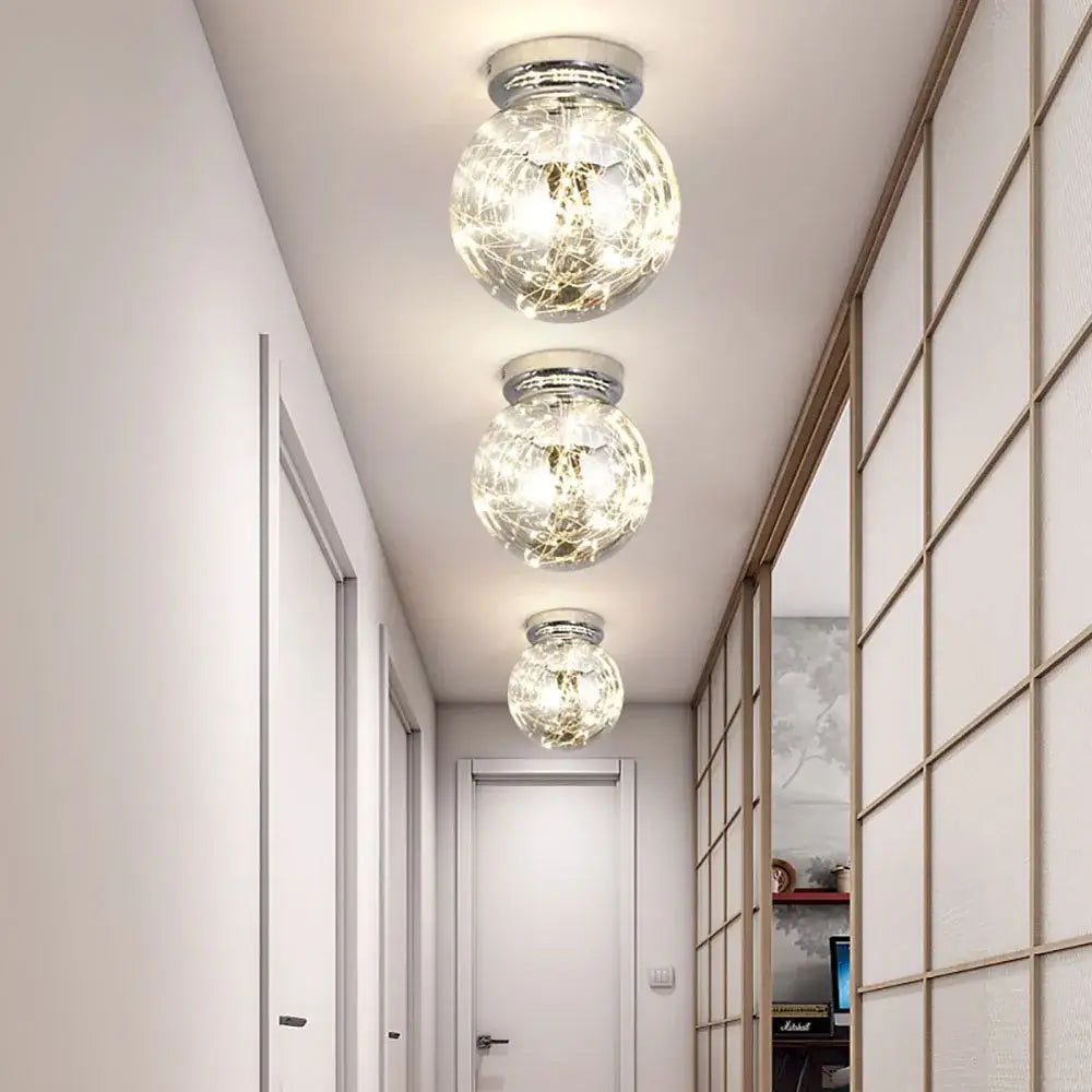 Chrome Gypsophila Ceiling Light