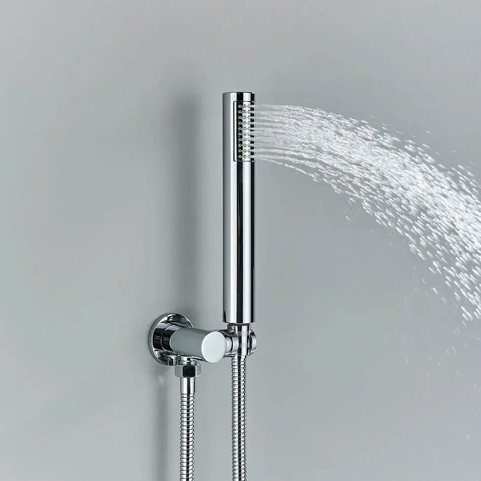 Brass Rain Shower Set 10-inch Chrome Round Head