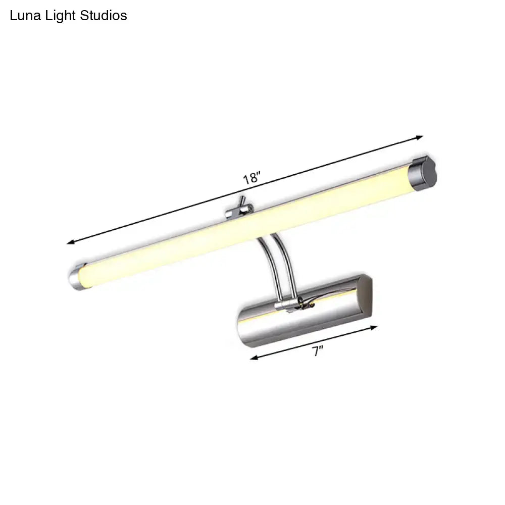 Chrome Tube Vanity Light