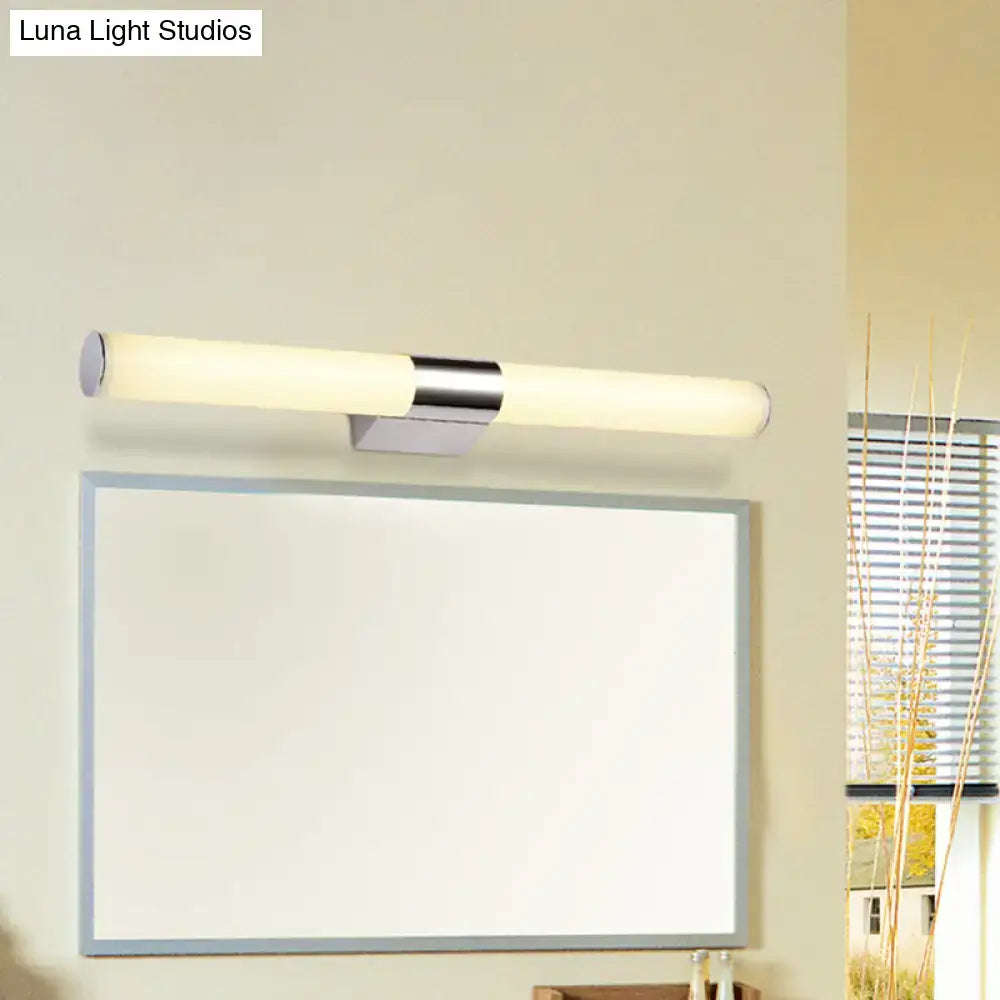 Chrome Cylindrical Vanity Light