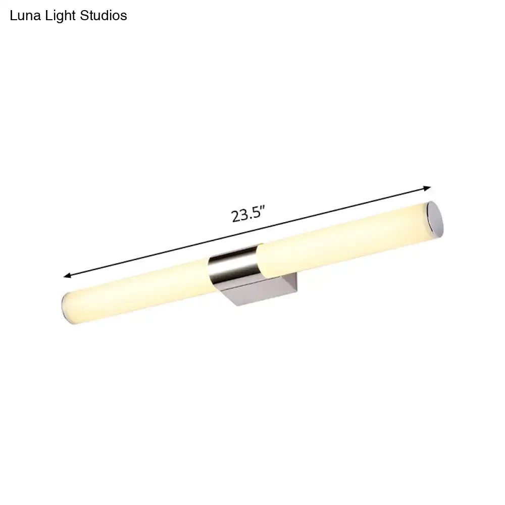 Chrome Cylindrical Vanity Light