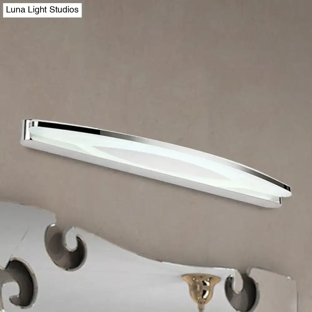 Chrome Oval Vanity Light