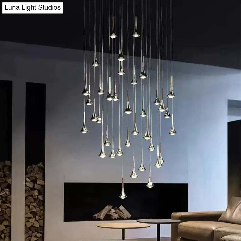 Chrome Water Drop Chandelier