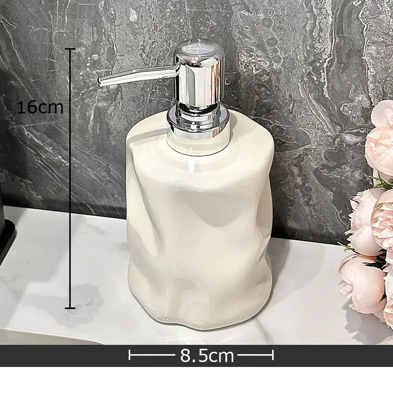 White Ceramic Soap Dispenser