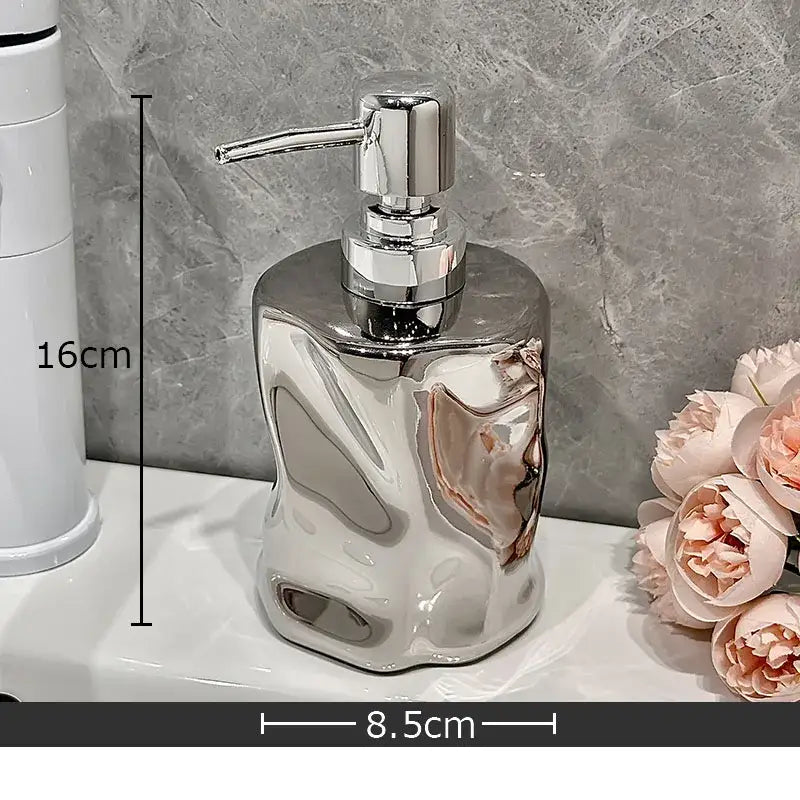 White Ceramic Soap Dispenser
