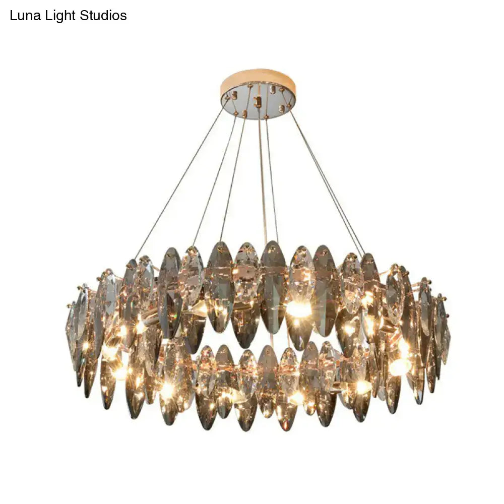 Chrome Clear Crystal Chandelier