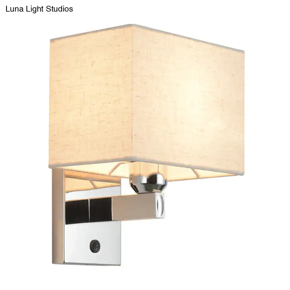 Chrome Rectangle Wall Sconce