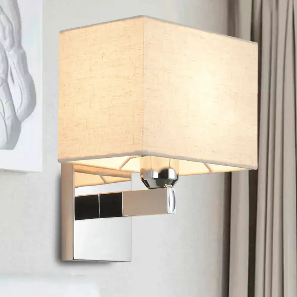 Chrome Rectangle Wall Sconce