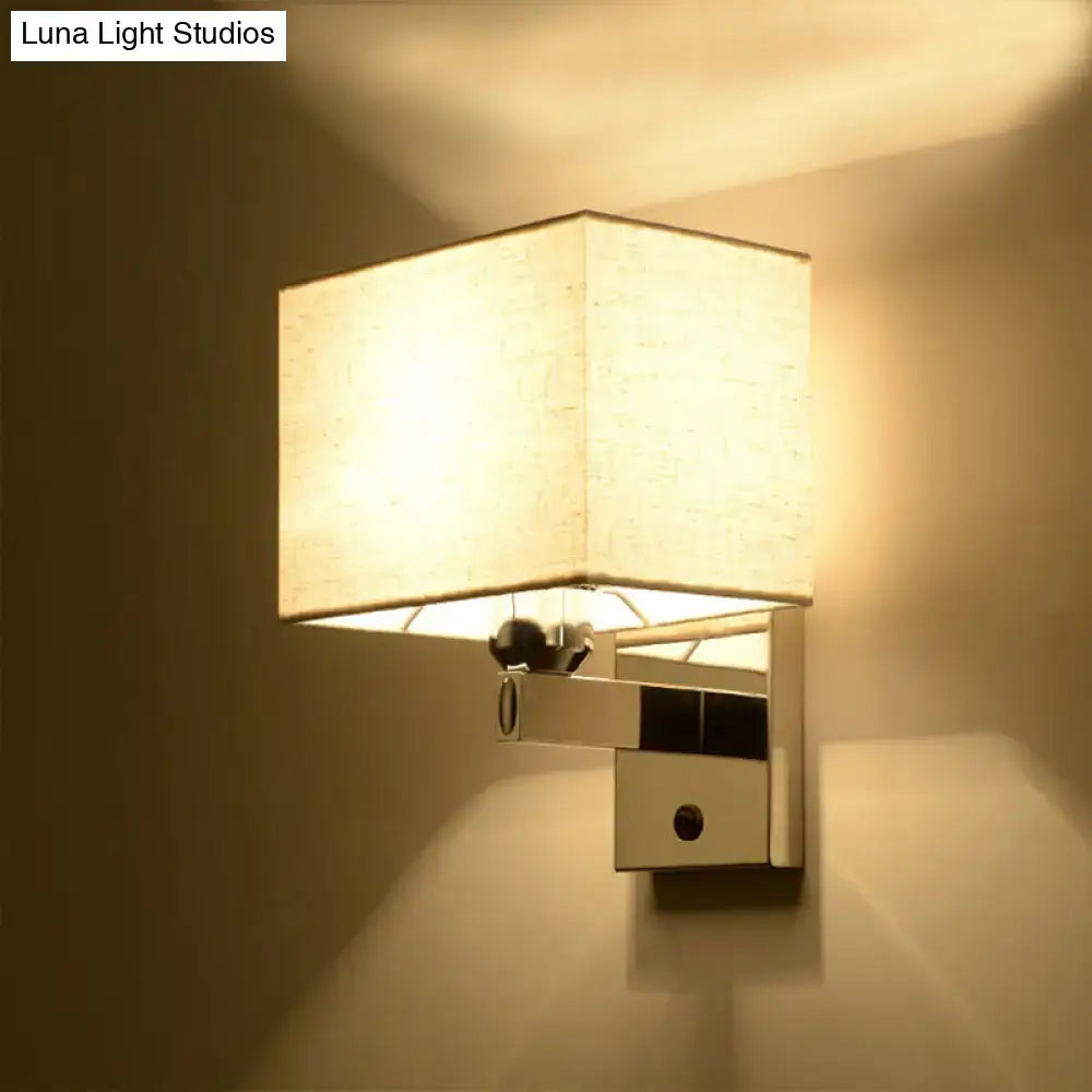 Chrome Rectangle Wall Sconce
