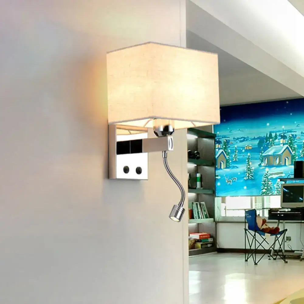 Chrome Rectangle Wall Sconce