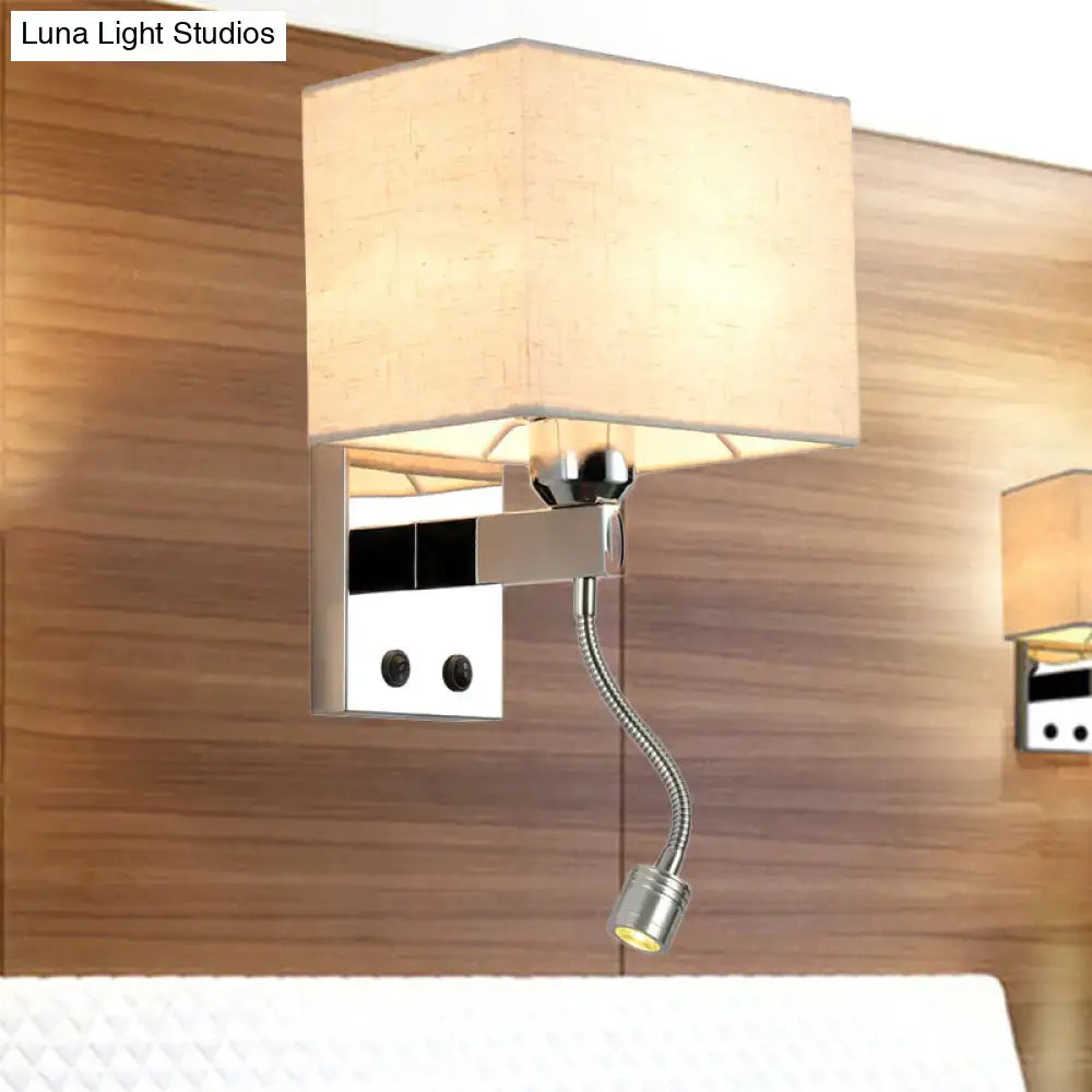 Chrome Rectangle Wall Sconce