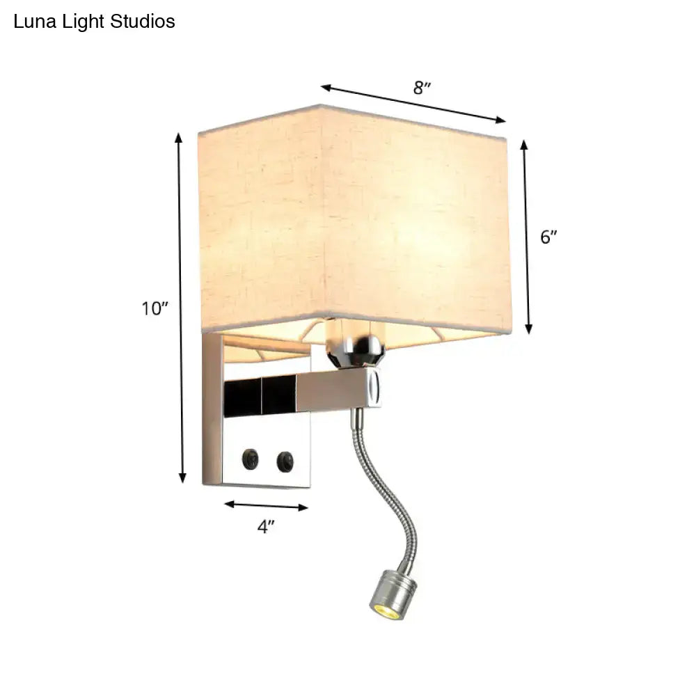 Chrome Rectangle Wall Sconce