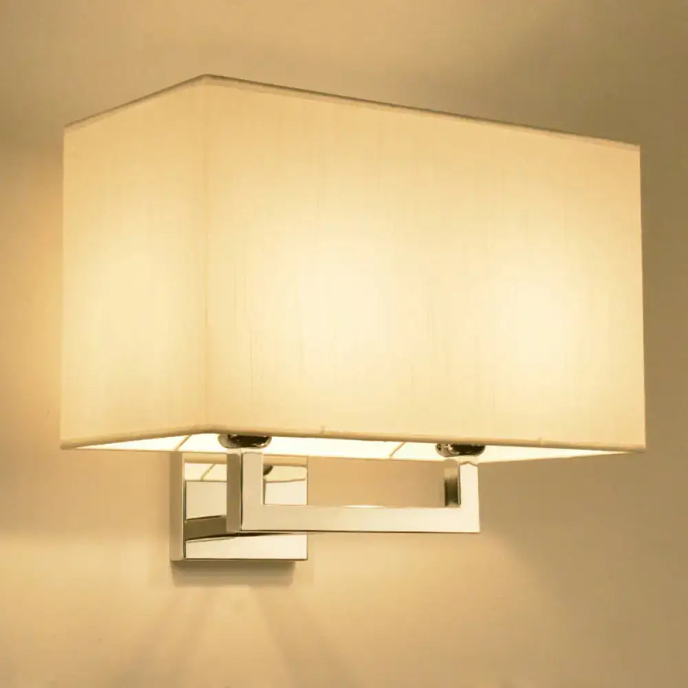 Chrome Fabric Wall Sconce