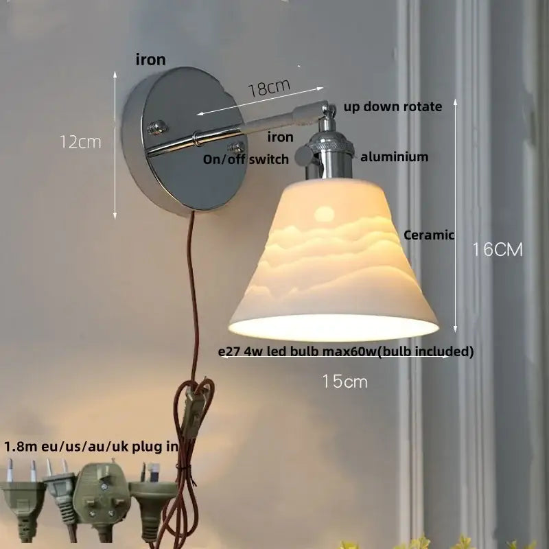Chrome Ribbed Glass Lamp
